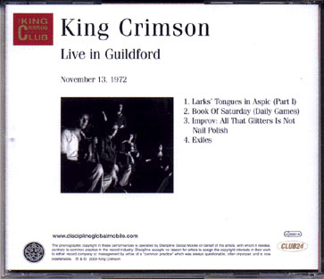 Live in Guildford Jacket Back