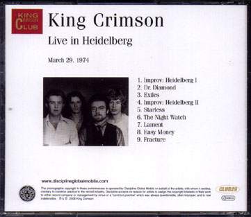 Live in Heidelberg Jacket Back