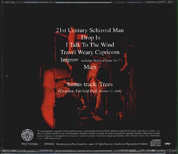 Live At The Marquee 1969 JACKET BACK