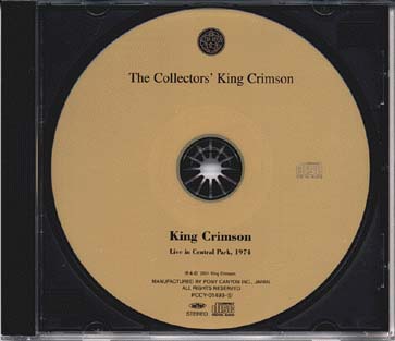 Live in Central Park, NYC, 1974 CD