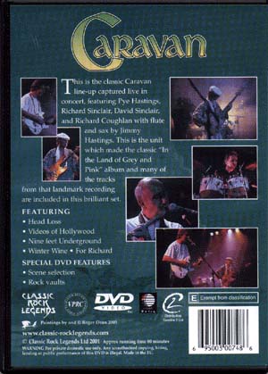 CLASSIC ROCK LEGENDS Caravan(DVD) Jacket Back
