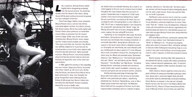 MISSING PERSONS 'RHYME & REASON' PHOTO
