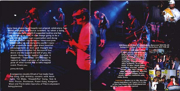 25TH BIRTHDAY PARTY OCT 8TH-9TH 1994 LONDON, THE FORUM INNER-4