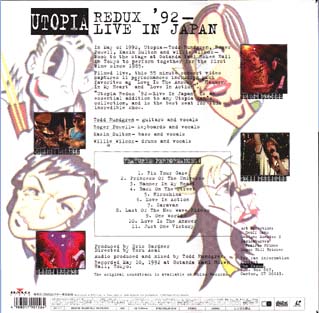REDUX '92 LIVE IN JAPAN UTOPIA BACK