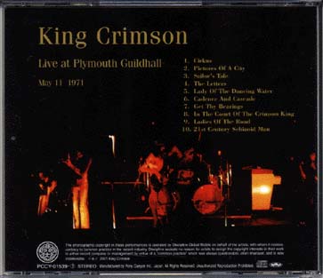 Live at Plymouth May 11 1971 Jacket-Back