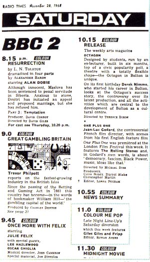 Giles Giles & Fripp/The Brondesbury Tape(1968) Inner-6(Radio Times BBC2)