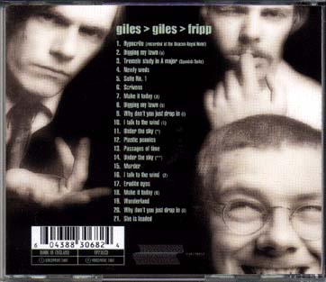 Giles Giles & Fripp/The Brondesbury Tape(1968) Jacket Back