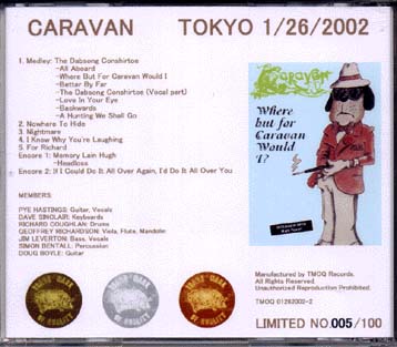 LIVE IN JAPAN January 2002 DISK 2 Jacket Back