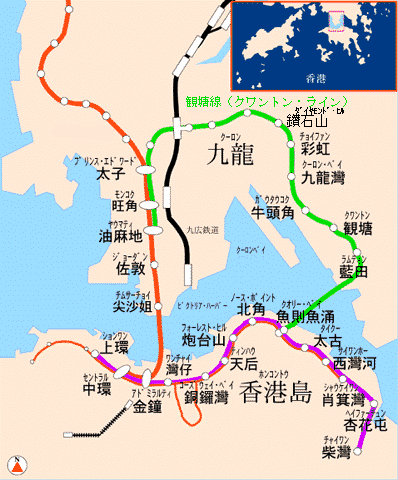 英語・中国語］HONG KONG GUIDE STREET&PLACES 香港地図1988-